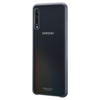   Луксозен твърд гръб преливащ градиент оригинален SAMSUNG GRADATION COVER EF-AA505CBEGWW за Samsung Galaxy A50 A505F прозрачно към черно
